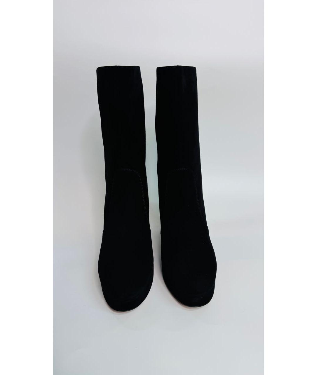 CHRISTIAN DIOR Черные замшевые ботильоны, фото 3