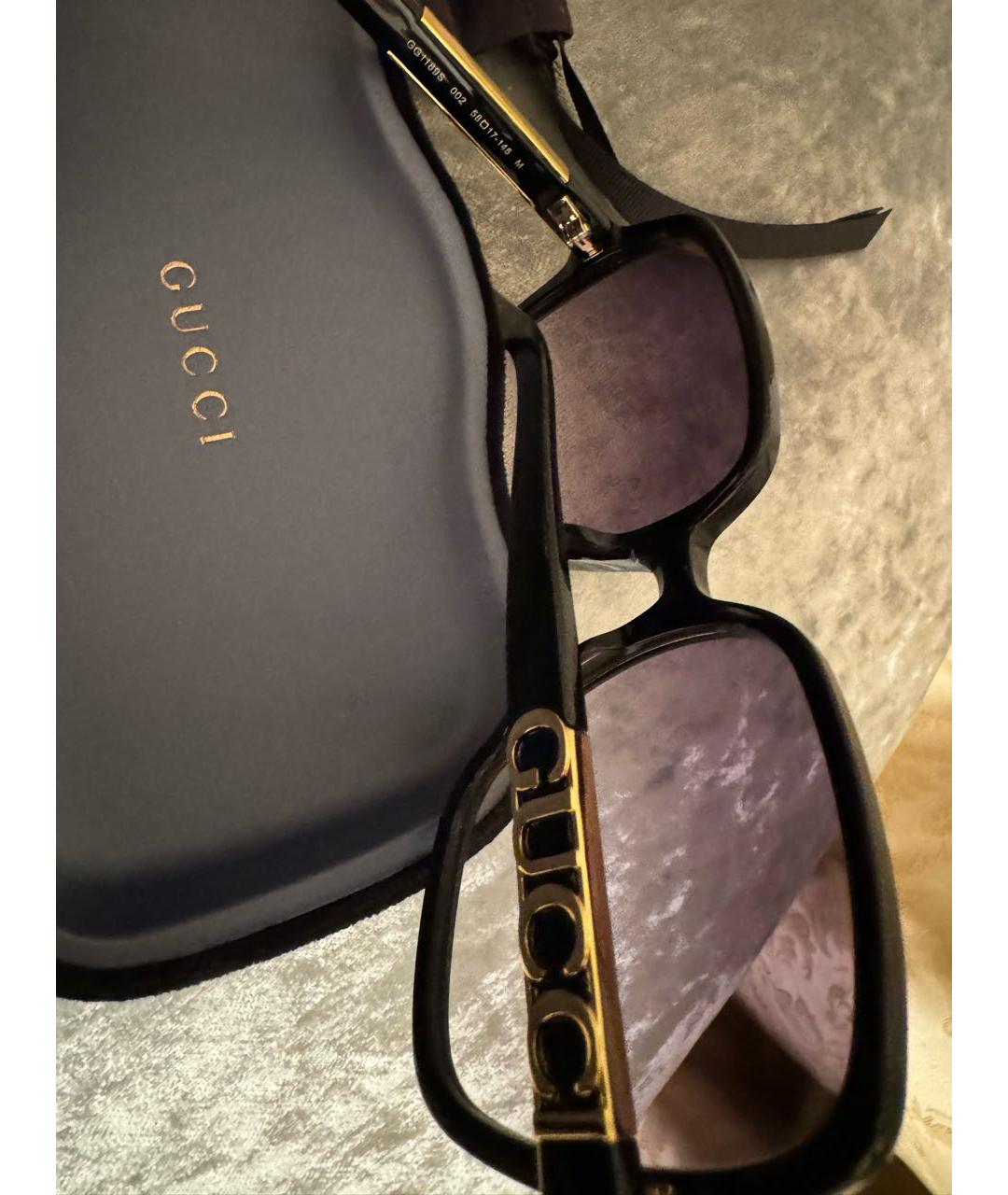 GUCCI Черные пластиковые солнцезащитные очки, фото 6