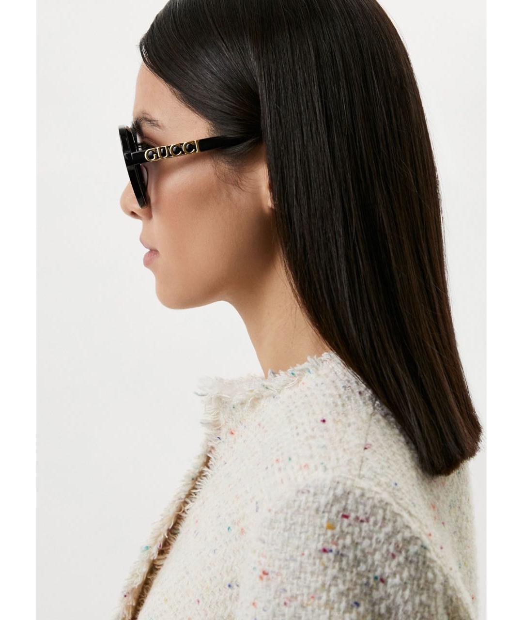 GUCCI Черные пластиковые солнцезащитные очки, фото 5
