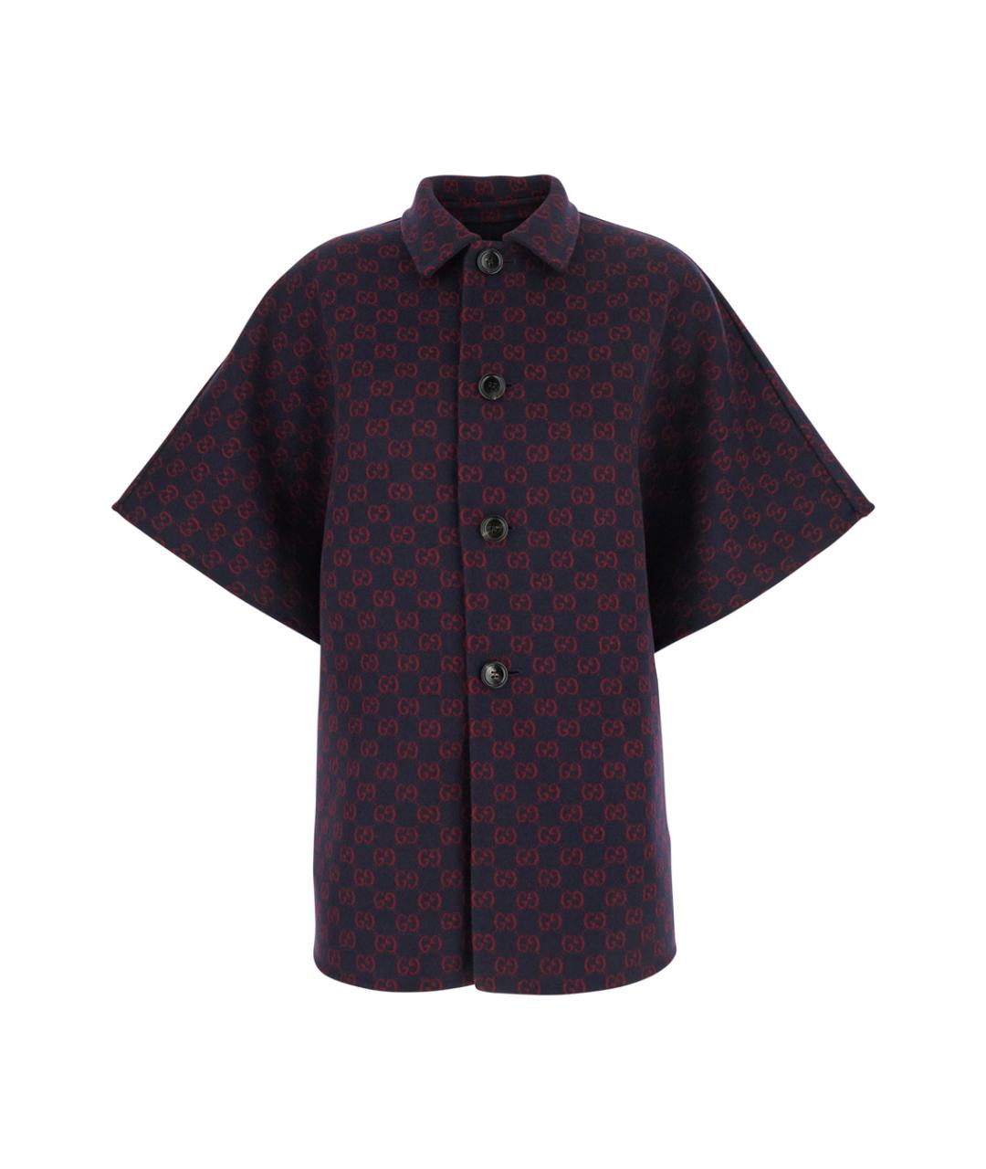 GUCCI Синее шерстяное пальто, фото 4