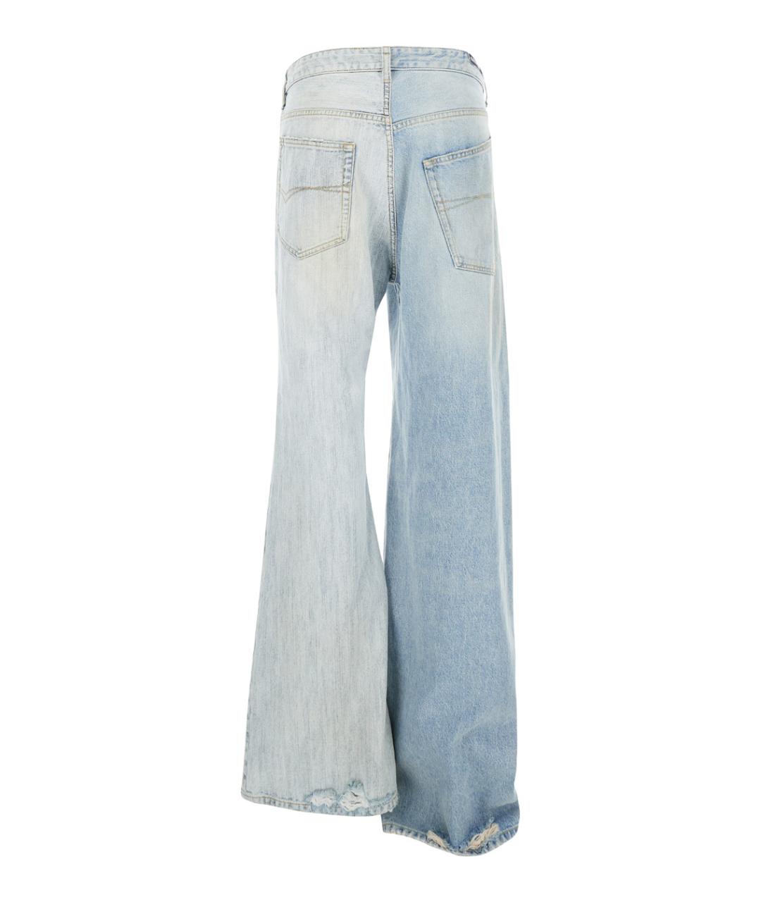 BALENCIAGA Голубые хлопковые прямые джинсы, фото 2