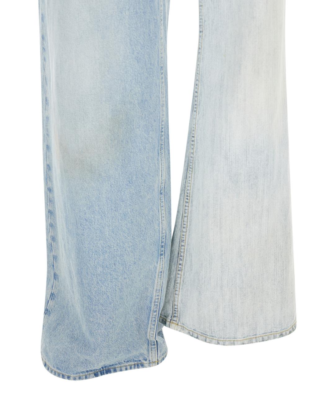 BALENCIAGA Голубые хлопковые прямые джинсы, фото 3