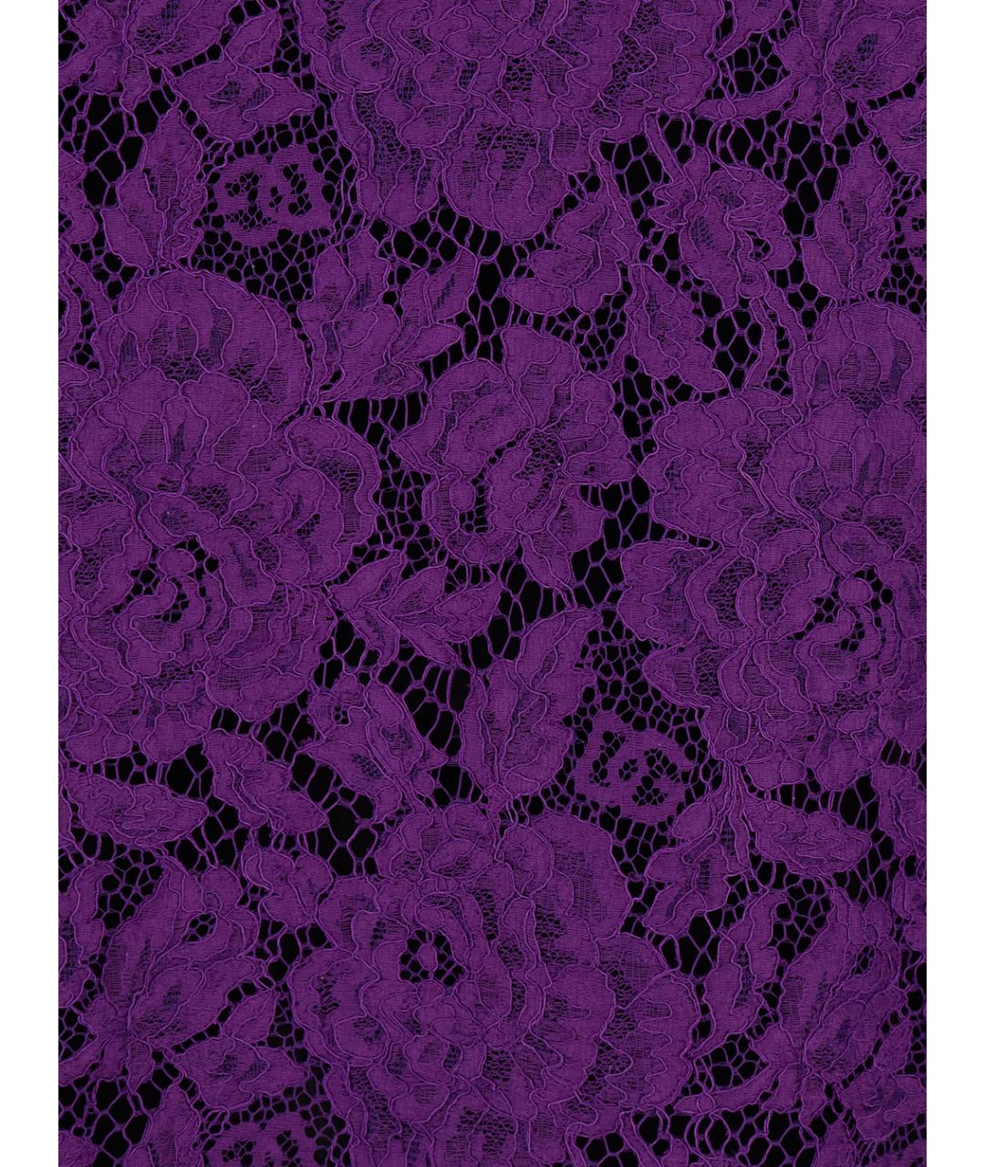 DOLCE&GABBANA Фиолетовое хлопковое коктейльное платье, фото 3