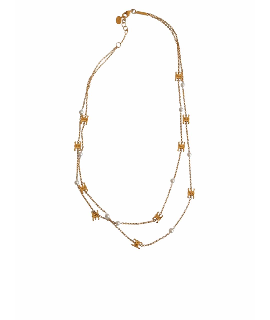 CELINE Золотое металлическое колье, фото 1