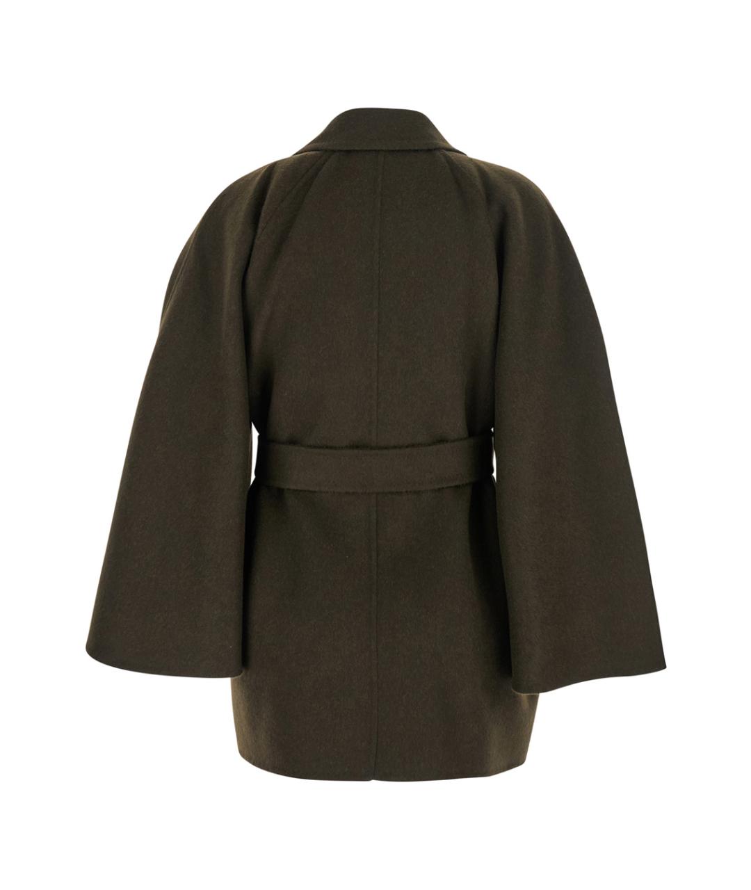 MAX MARA Зеленые шерстяное пальто, фото 2