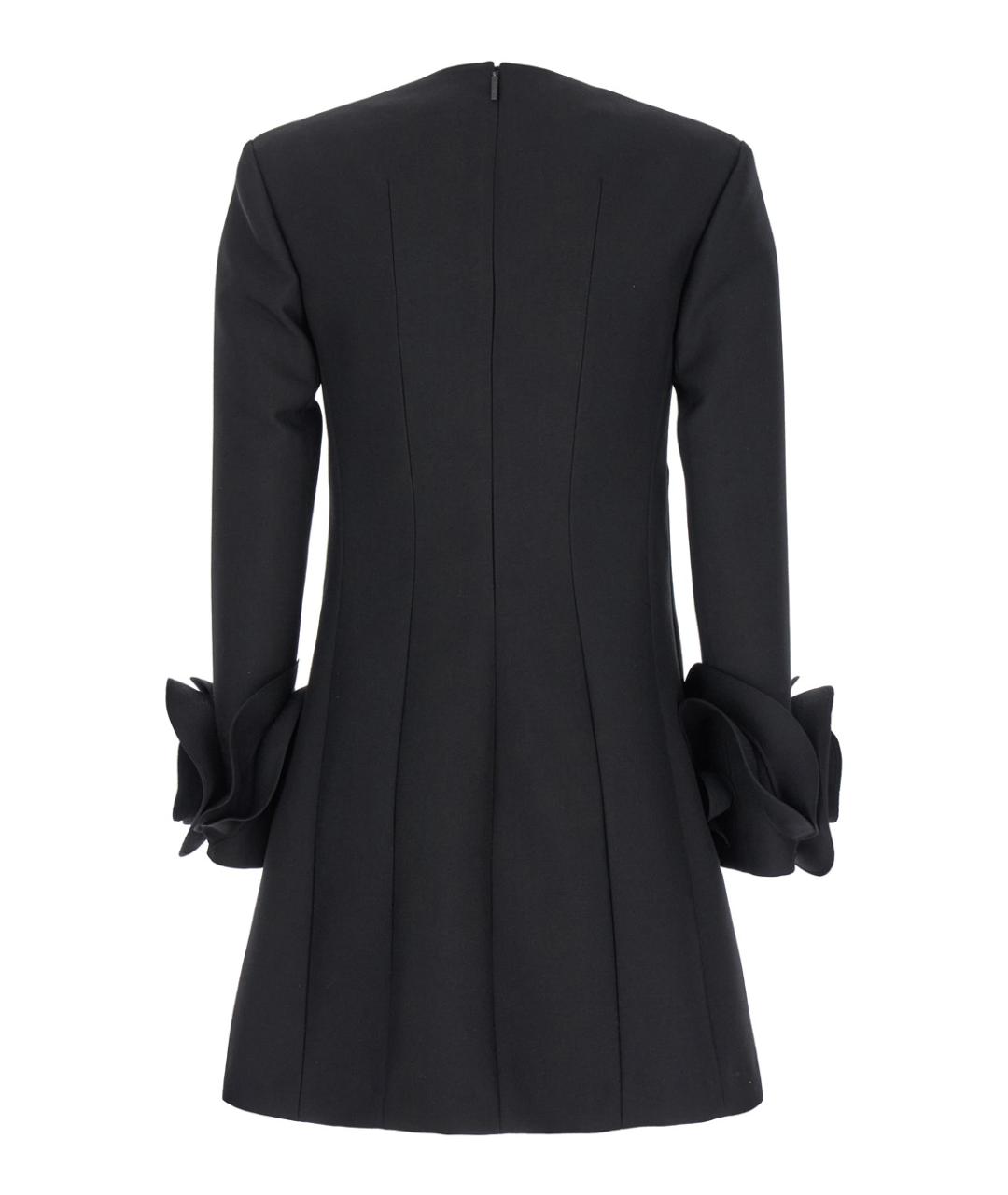 VALENTINO Черное шерстяное вечернее платье, фото 2