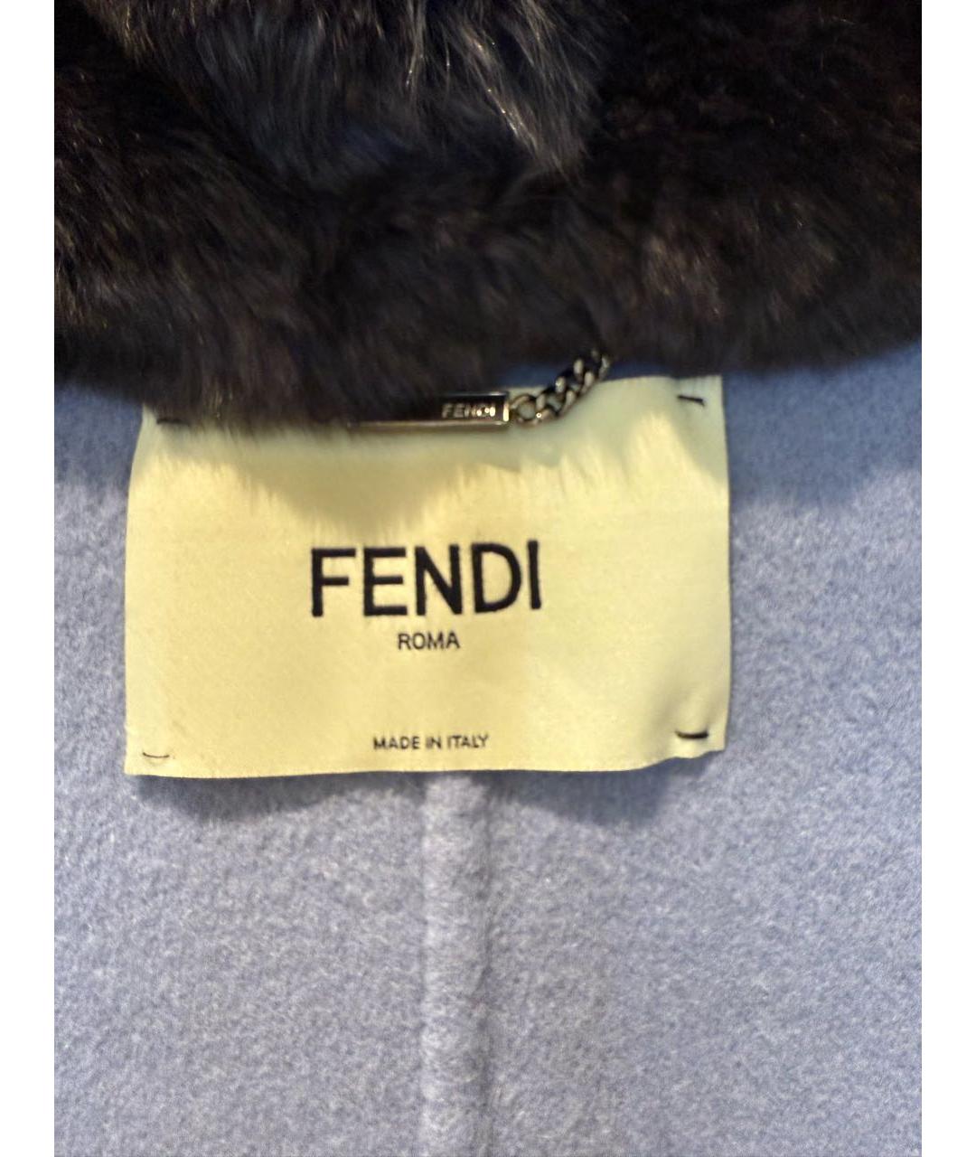 FENDI Черное шерстяное пальто, фото 3