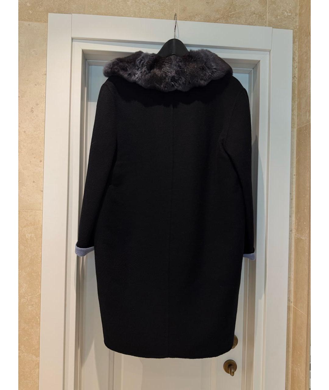FENDI Черное шерстяное пальто, фото 2
