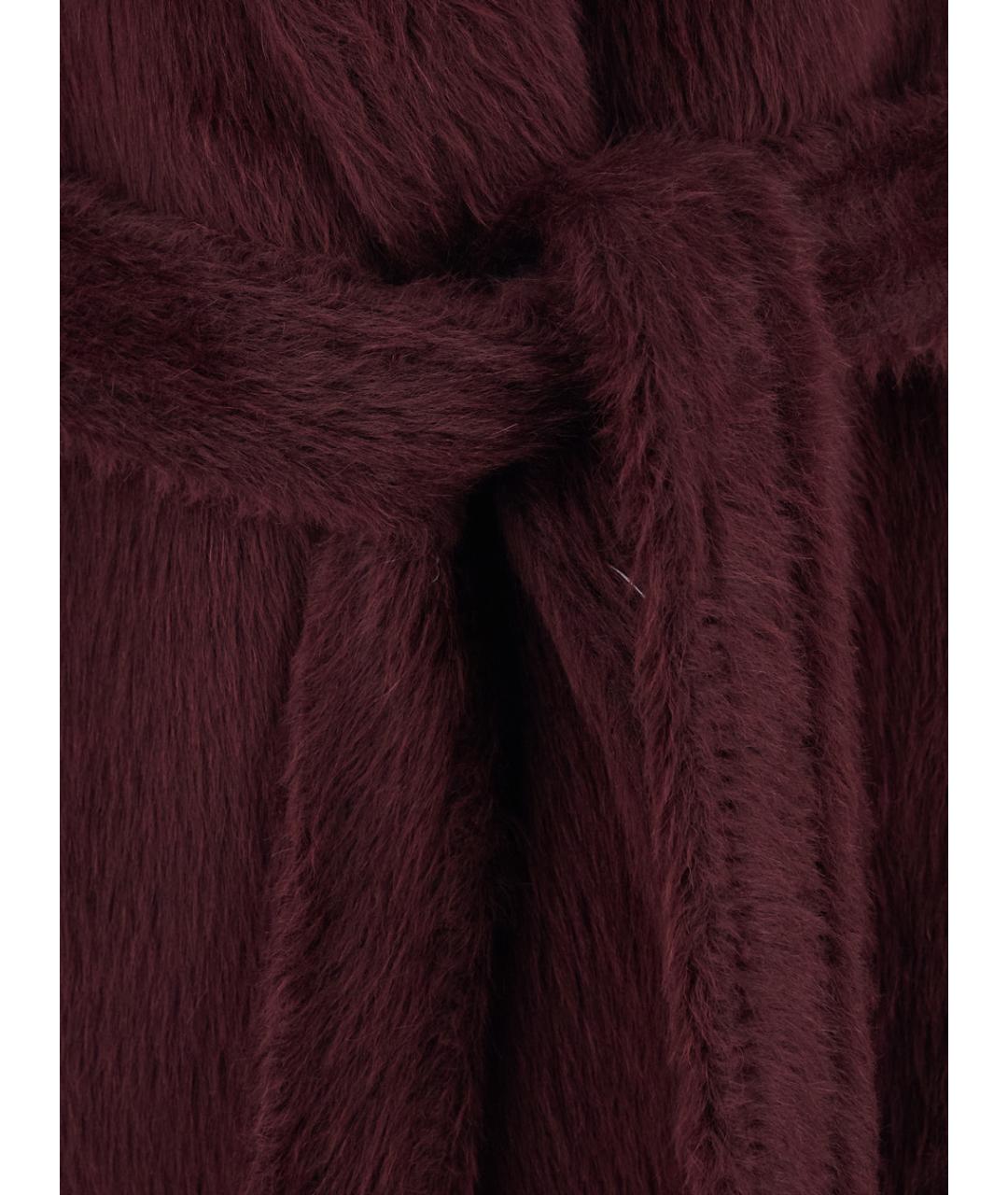 MAX MARA Бордовое шерстяное пальто, фото 3