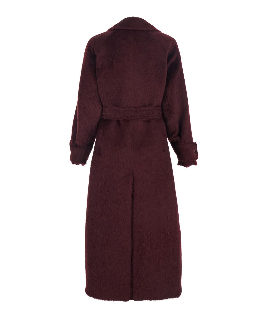 MAX MARA Бордовое шерстяное пальто, фото 2