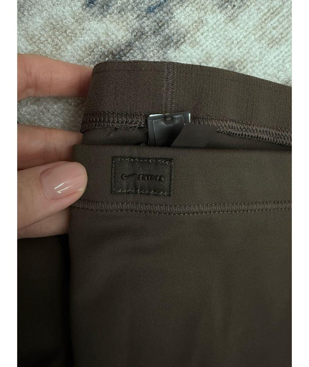 SKIMS Коричневые полиэстеровые спортивные брюки и шорты, фото 5