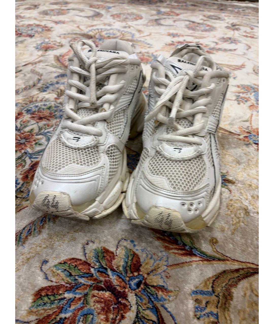 BALENCIAGA Белые текстильные низкие кроссовки / кеды, фото 2