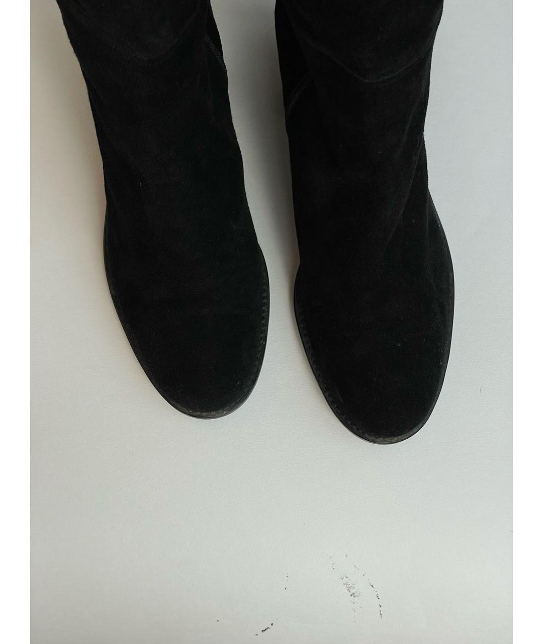 STUART WEITZMAN Черные замшевые ботфорты, фото 8