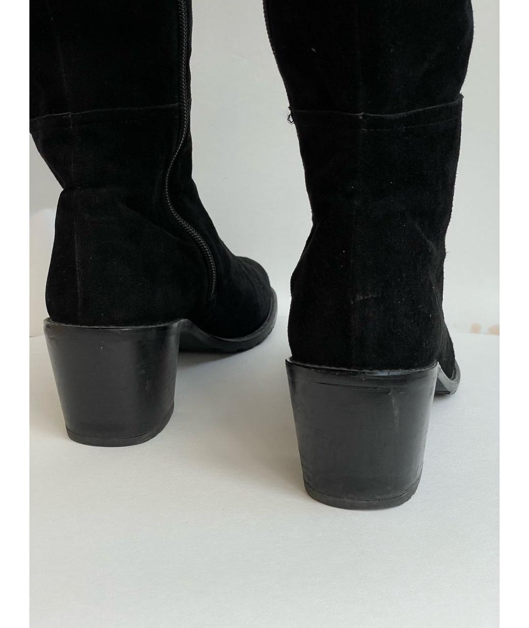 STUART WEITZMAN Черные замшевые ботфорты, фото 6