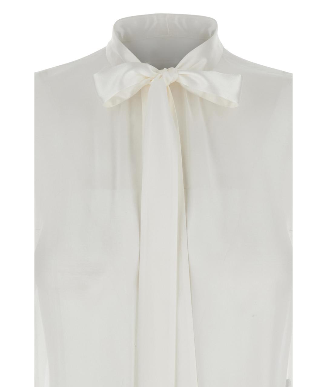 DOLCE&GABBANA Белая шелковая рубашка, фото 3