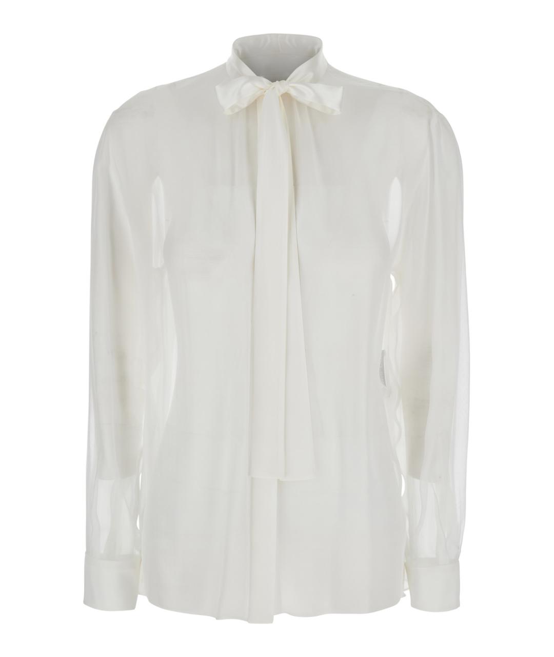 DOLCE&GABBANA Белая шелковая рубашка, фото 1