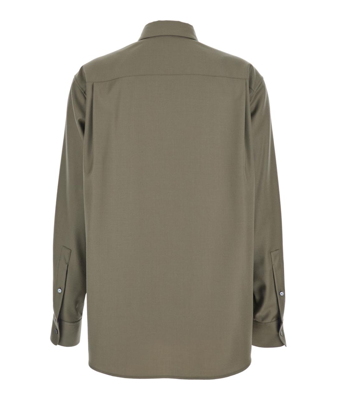 THE ROW Зеленая шерстяная рубашка, фото 2