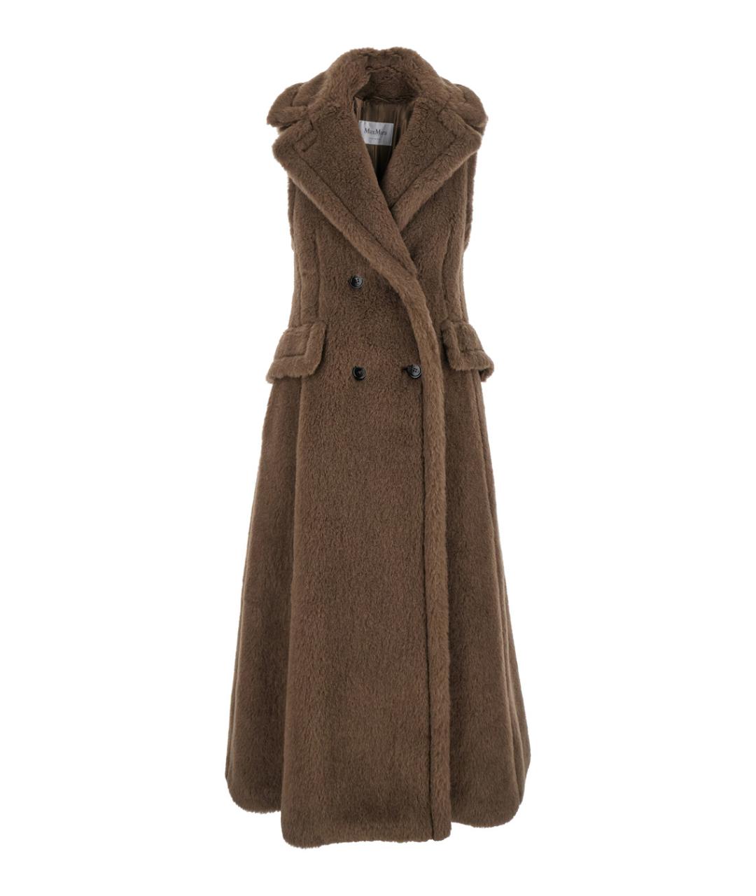 MAX MARA Коричневый шерстяной жилет, фото 1