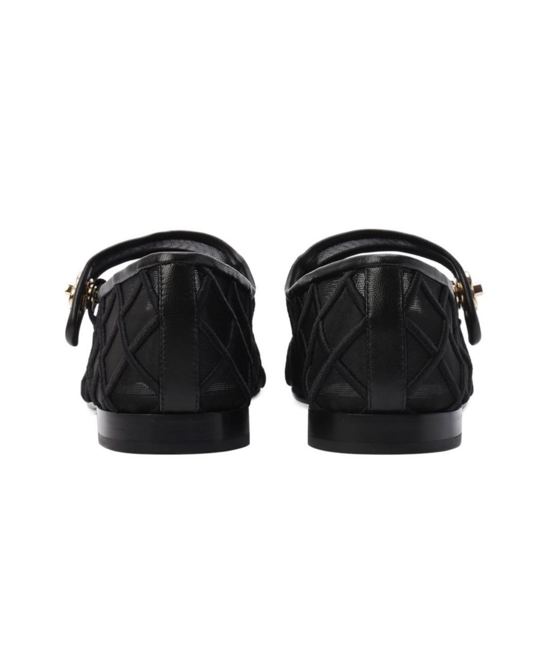 CHANEL Черные текстильные балетки, фото 4