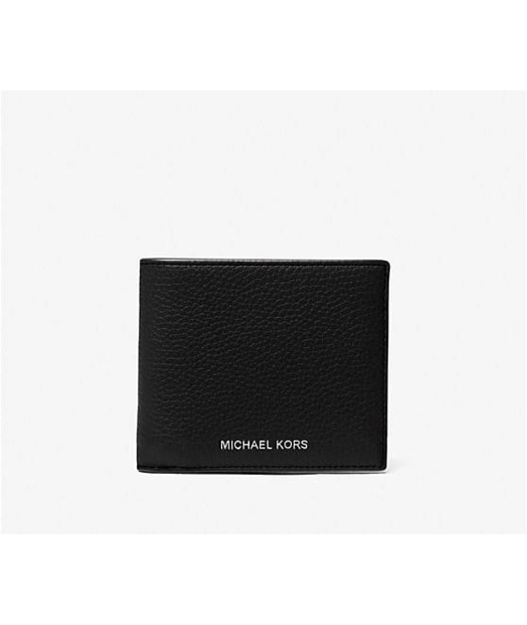 MICHAEL KORS Черный кожаный кошелек, фото 6