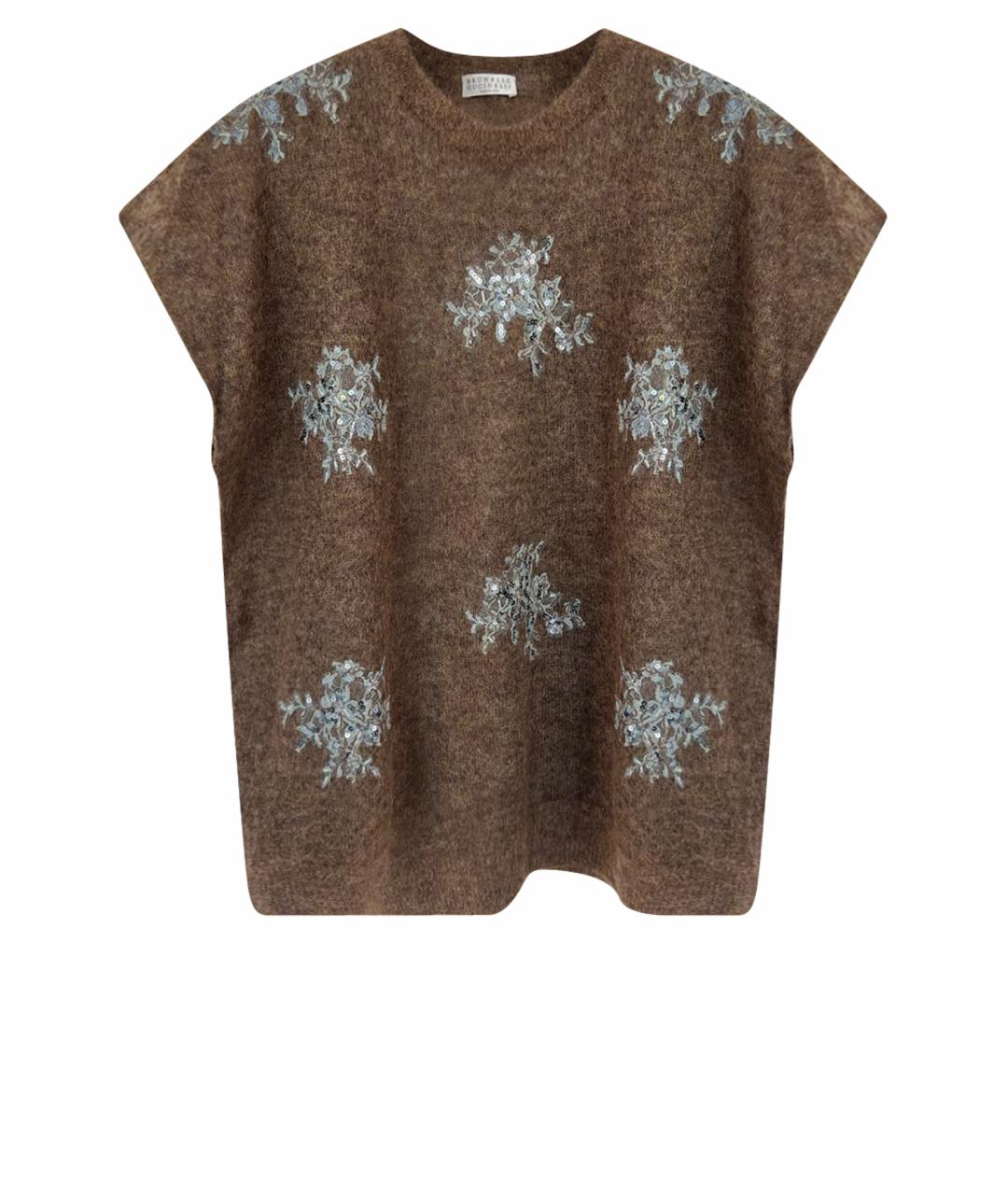 BRUNELLO CUCINELLI Коричневая шерстяная жилетка, фото 1