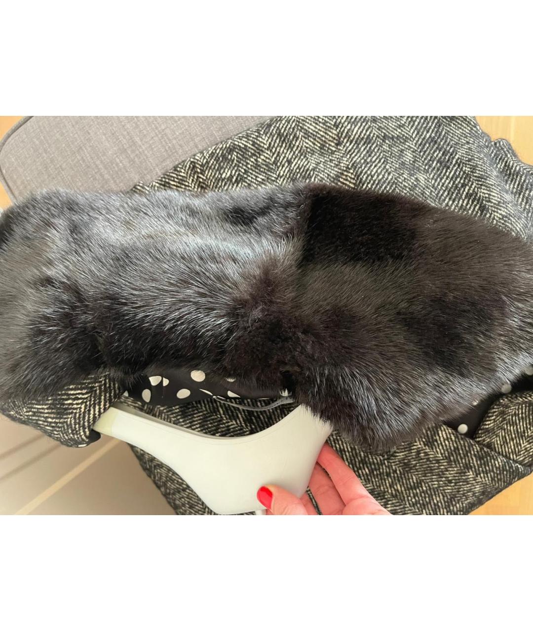 DOLCE&GABBANA Серое шерстяное пальто, фото 4