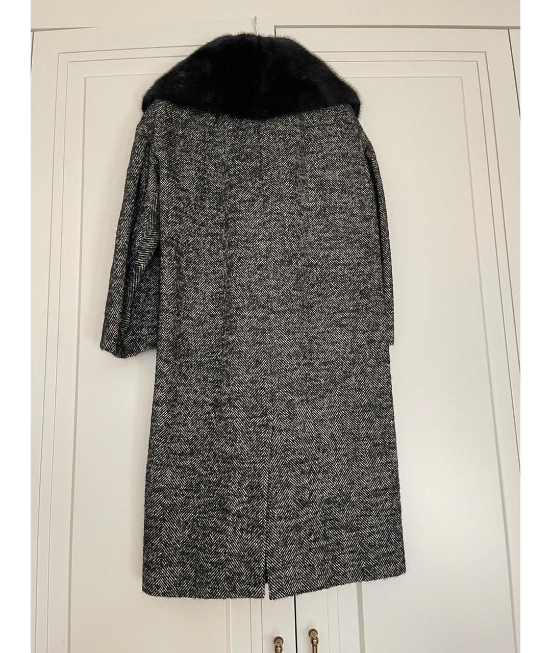 DOLCE&GABBANA Серое шерстяное пальто, фото 2