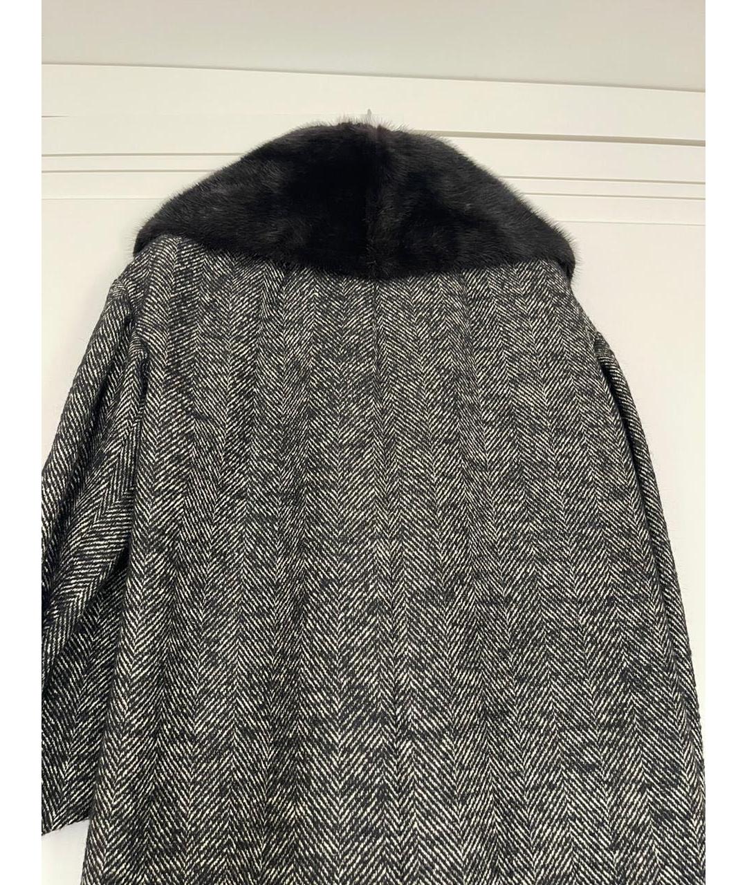 DOLCE&GABBANA Серое шерстяное пальто, фото 7