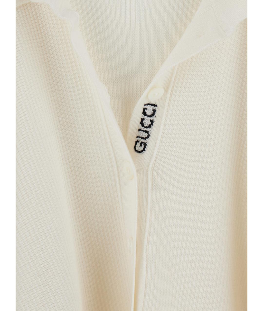 GUCCI Белый кашемировый джемпер / свитер, фото 3