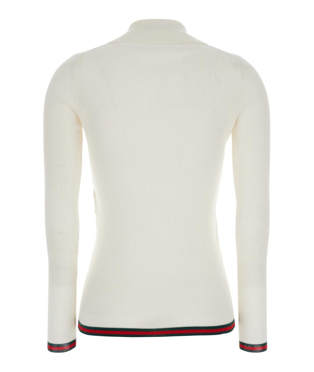 GUCCI Белый кашемировый джемпер / свитер, фото 2