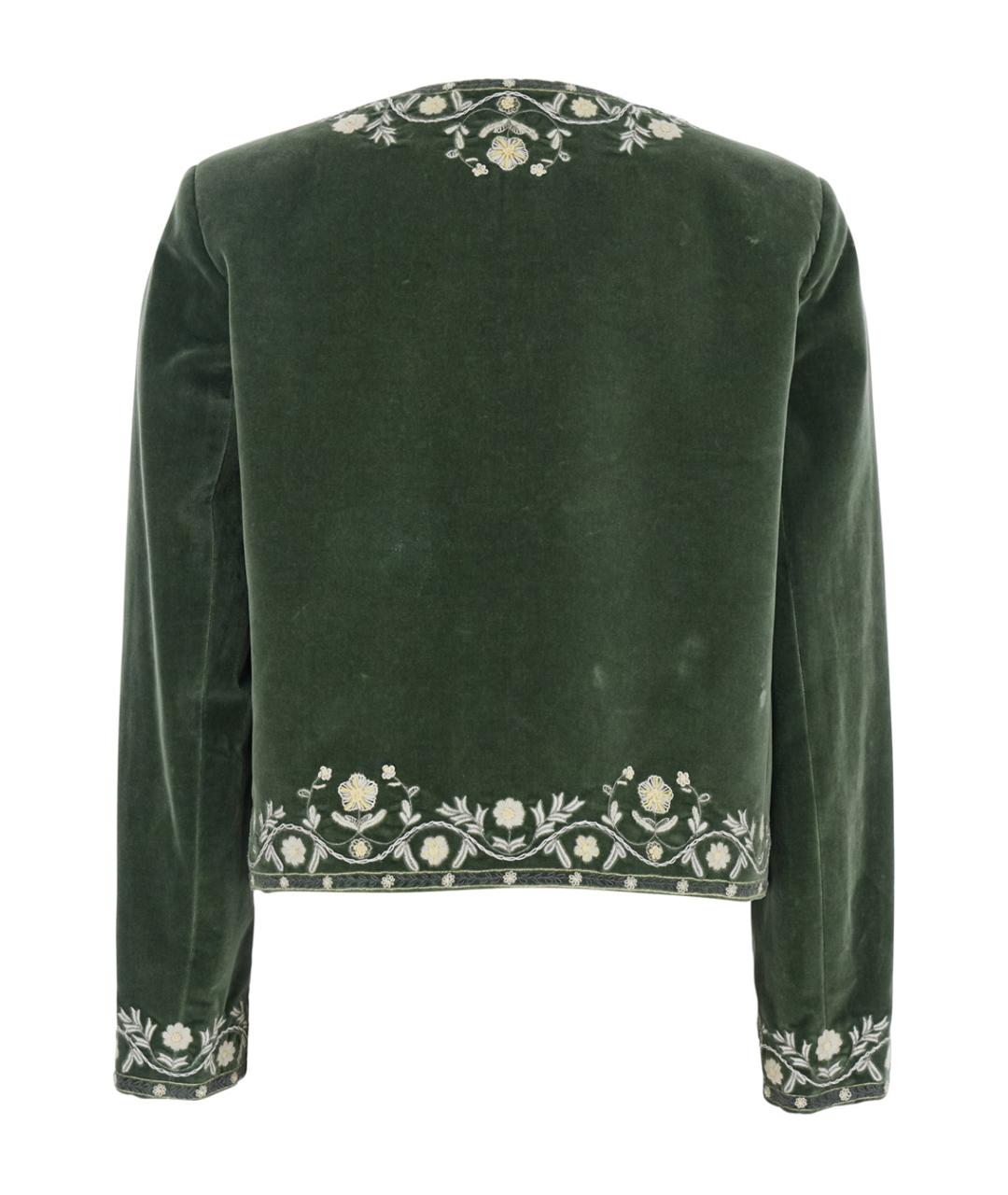 CELINE Зеленый хлопковый жакет/пиджак, фото 2