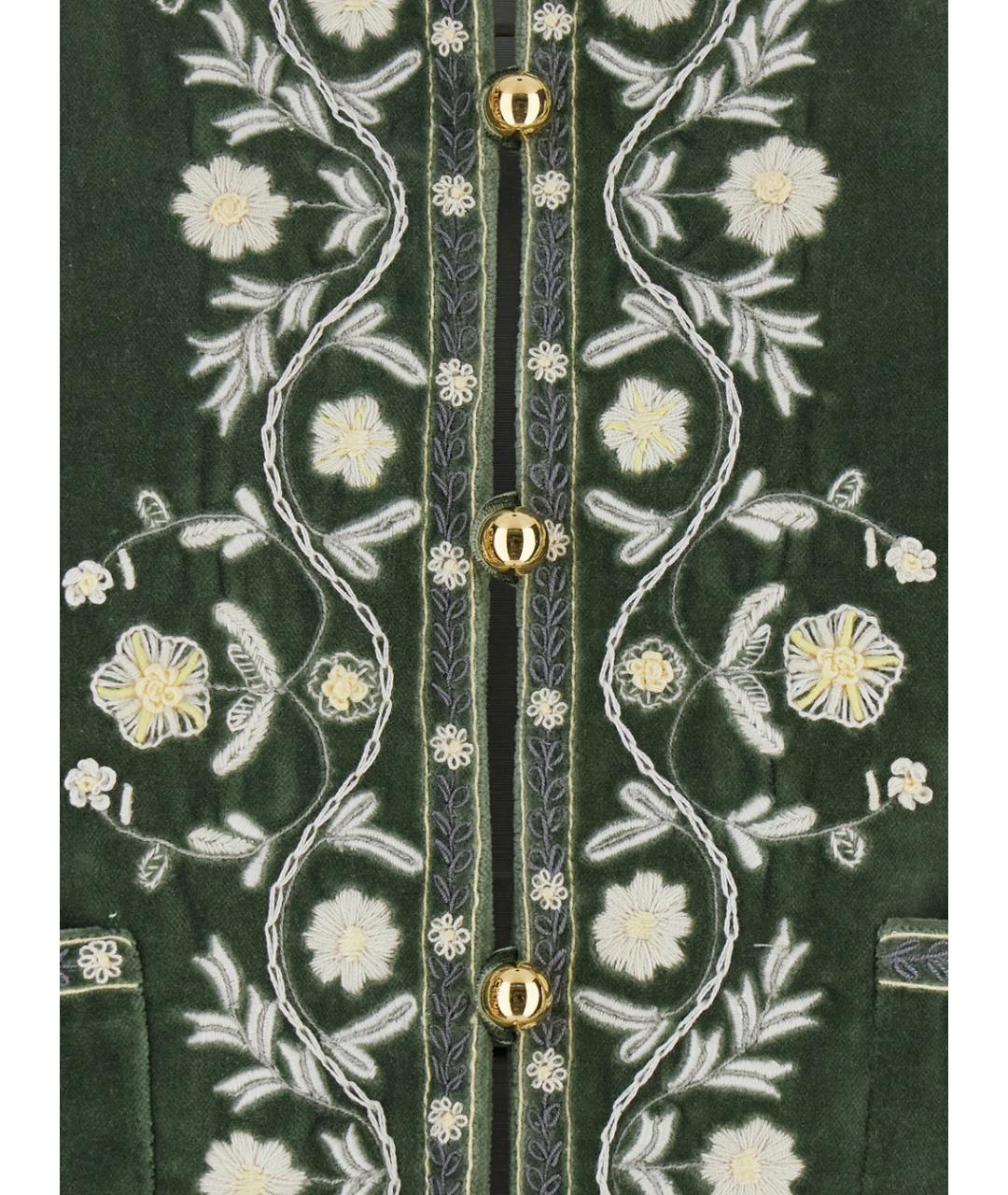 CELINE Зеленый хлопковый жакет/пиджак, фото 3