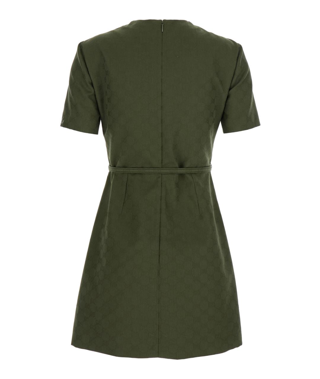 GUCCI Зеленые полиэстеровое повседневное платье, фото 2