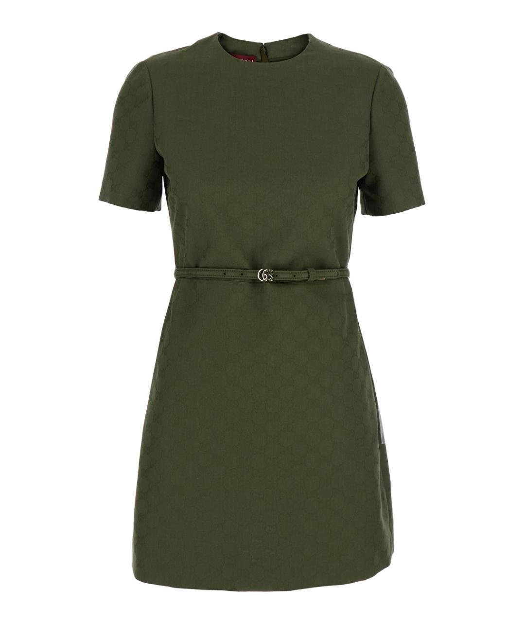 GUCCI Зеленые полиэстеровое повседневное платье, фото 1