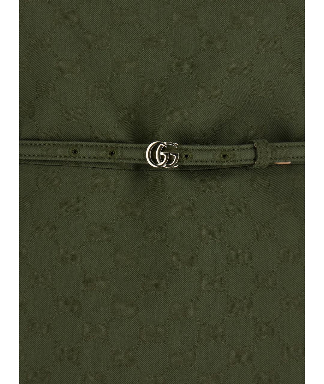 GUCCI Зеленые полиэстеровое повседневное платье, фото 3