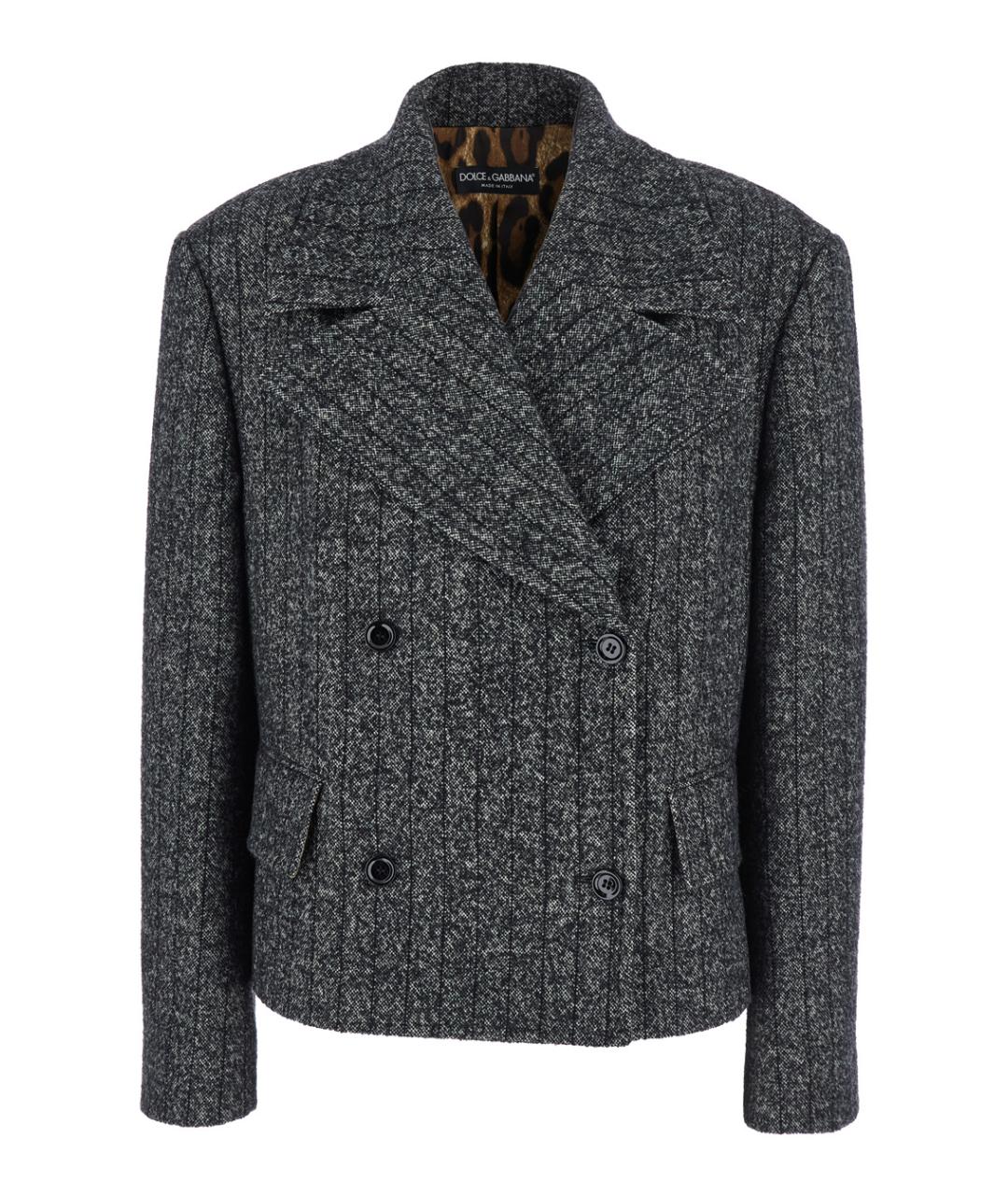 DOLCE&GABBANA Серый шерстяной жакет/пиджак, фото 1