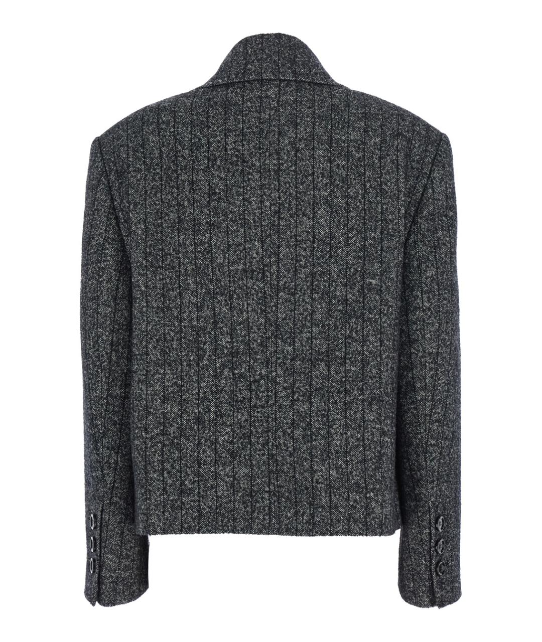 DOLCE&GABBANA Серый шерстяной жакет/пиджак, фото 2