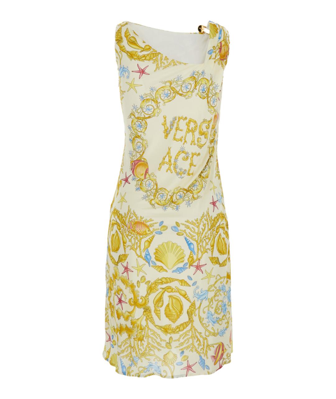 VERSACE Мульти вискозное повседневное платье, фото 2