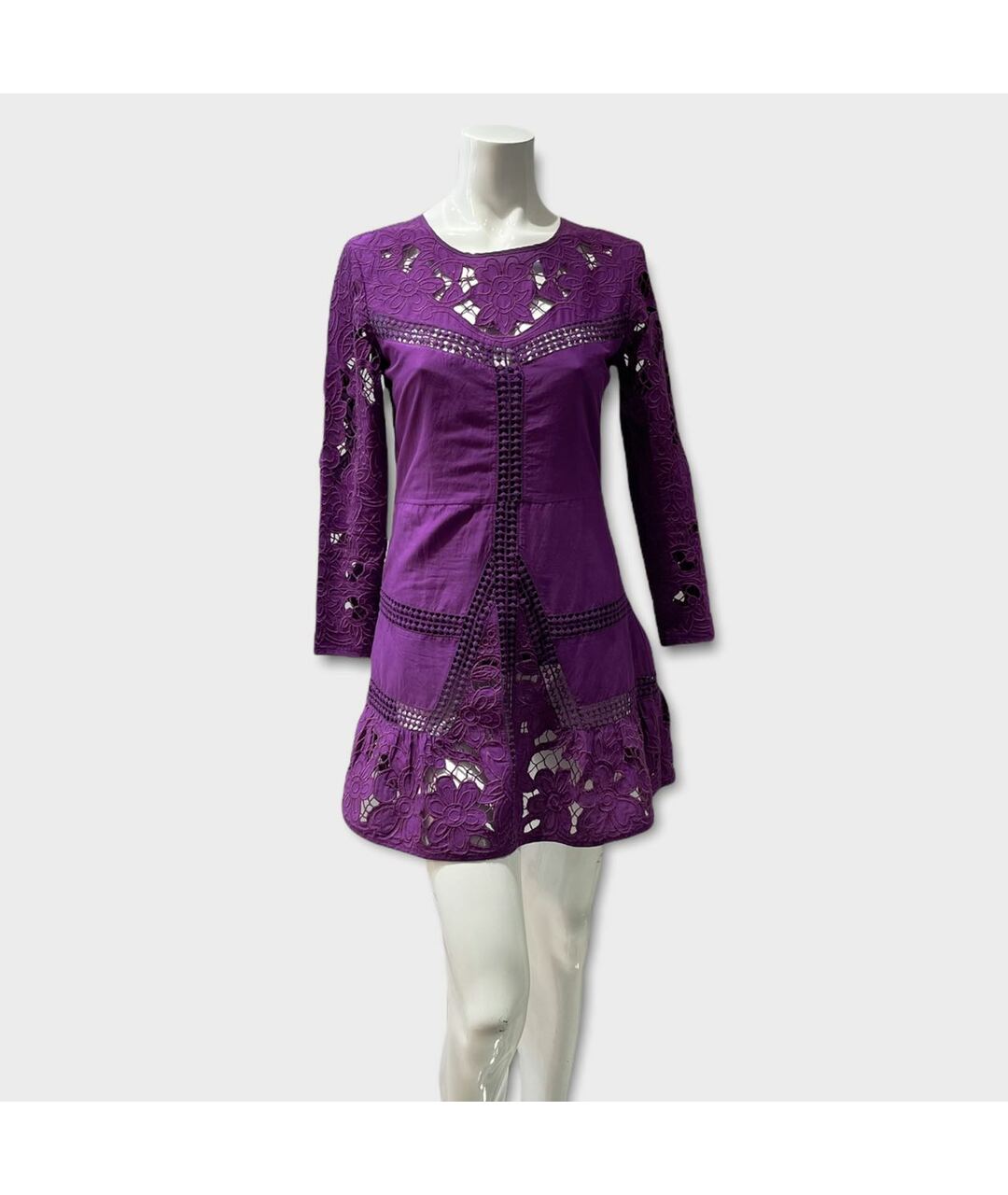 JUICY COUTURE Фиолетовое хлопковое повседневное платье, фото 7