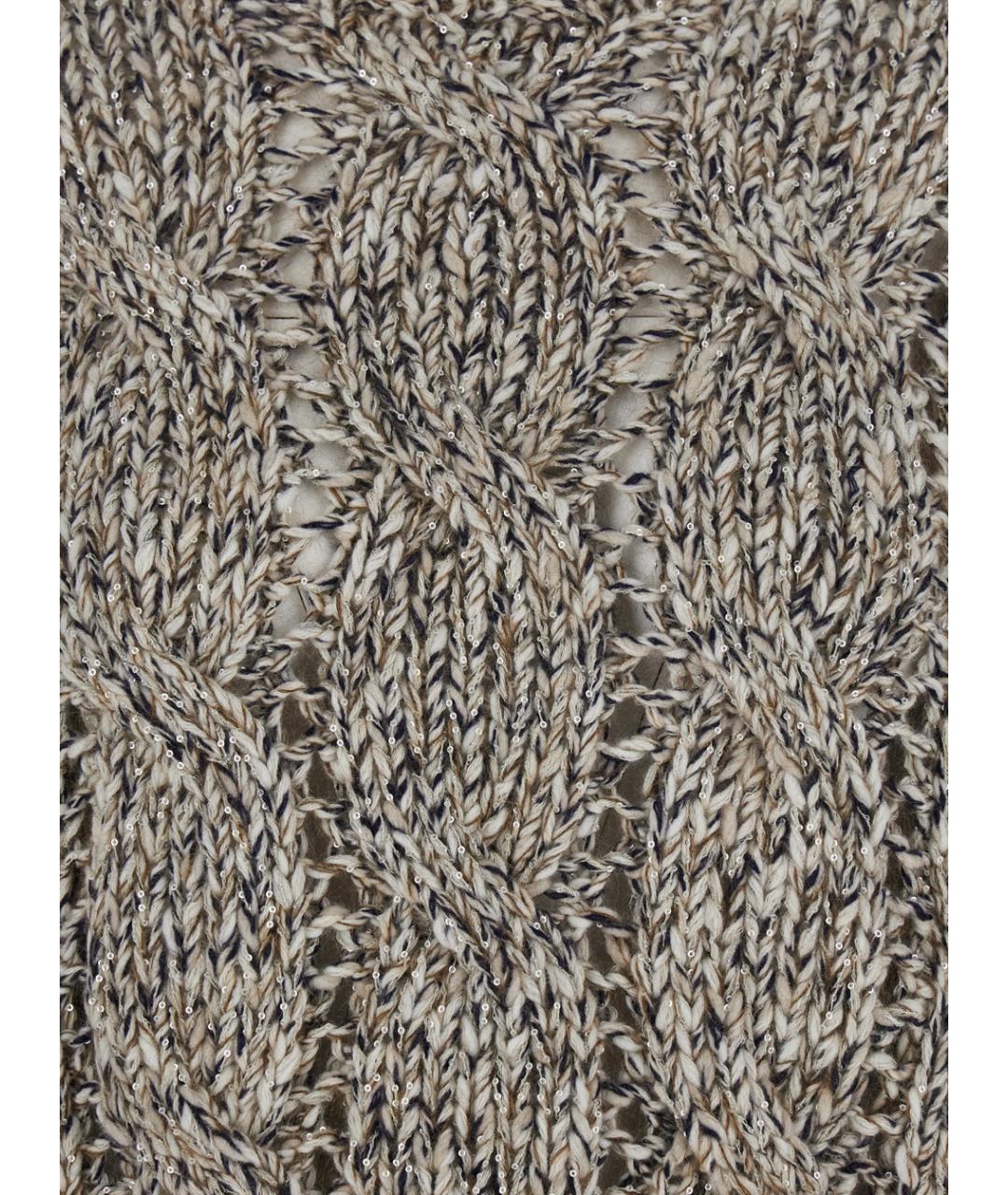 BRUNELLO CUCINELLI Бежевый шерстяной джемпер / свитер, фото 3