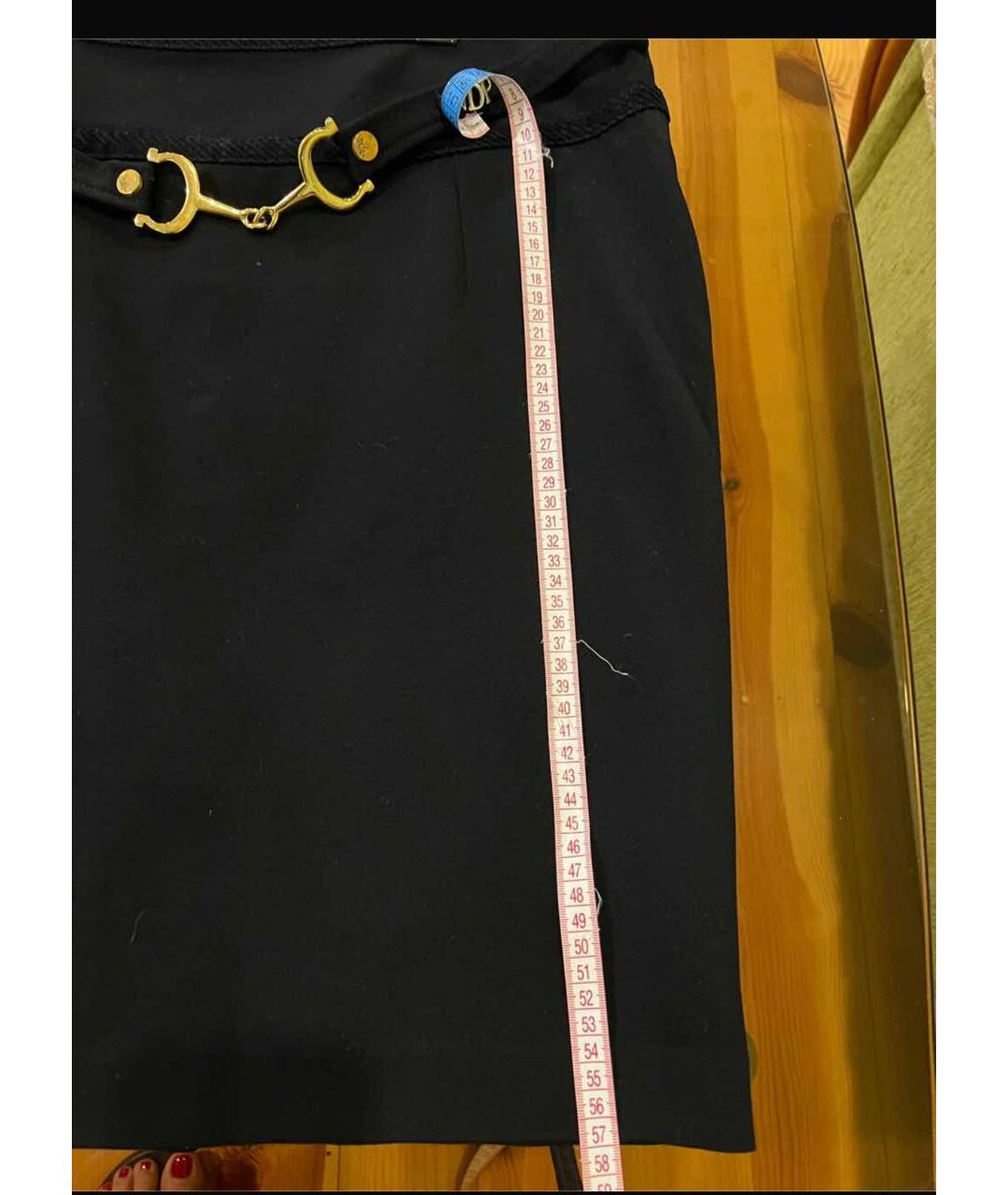 VDP Черная полиамидовая юбка миди, фото 5