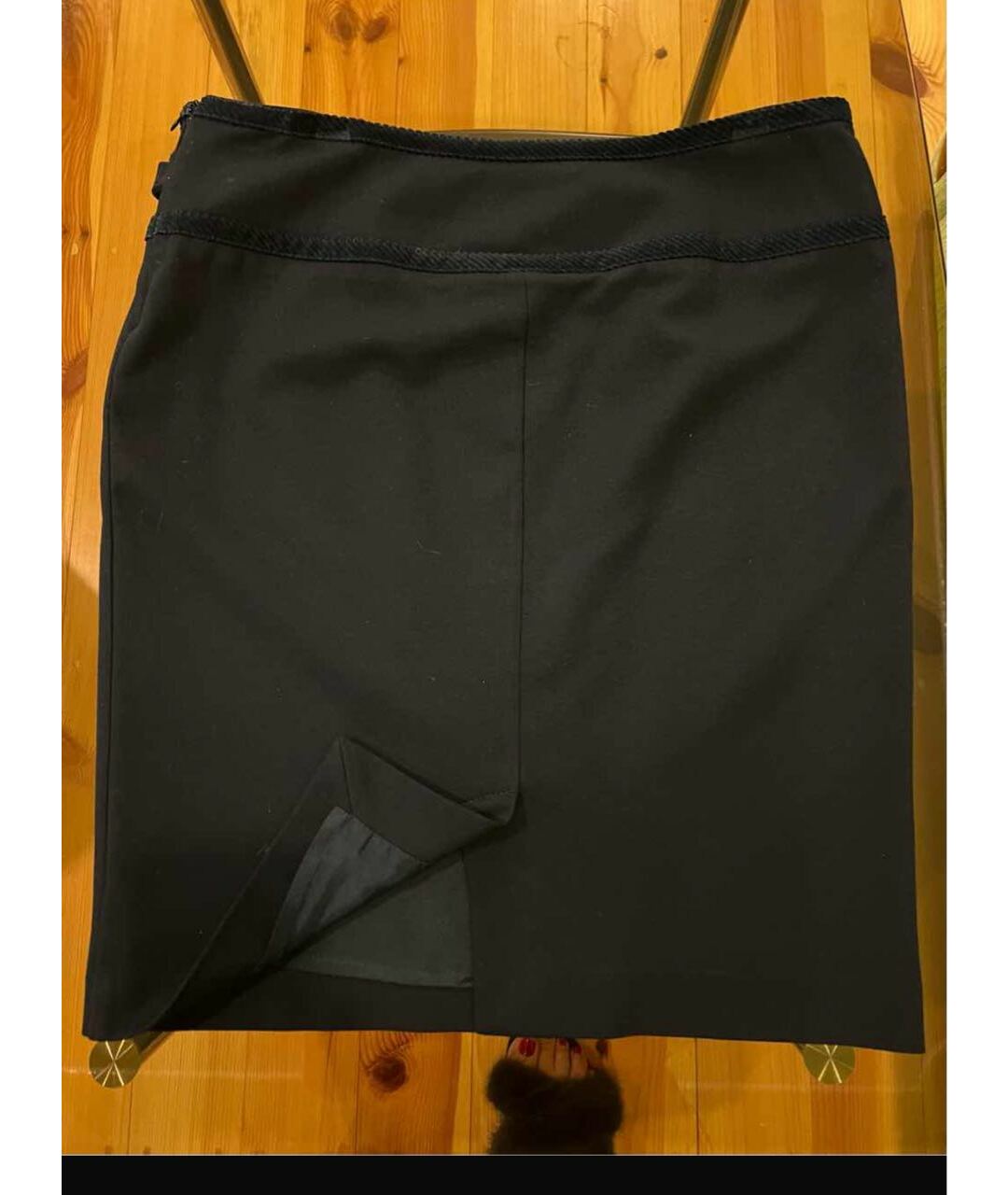 VDP Черная полиамидовая юбка миди, фото 2