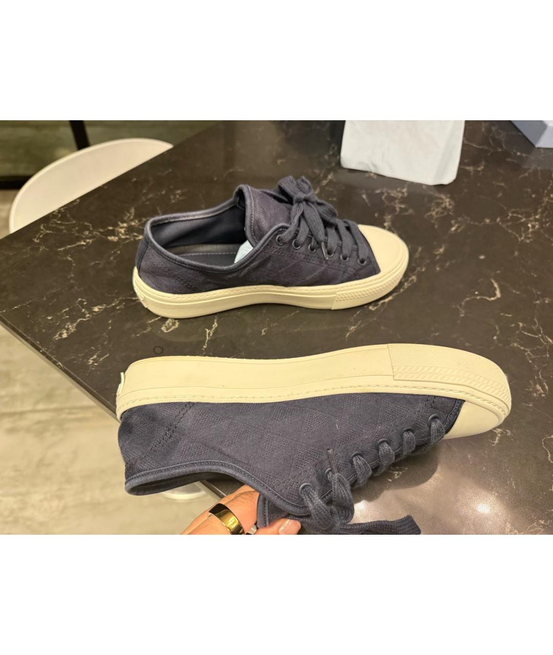 PRADA Синие текстильные кеды, фото 7