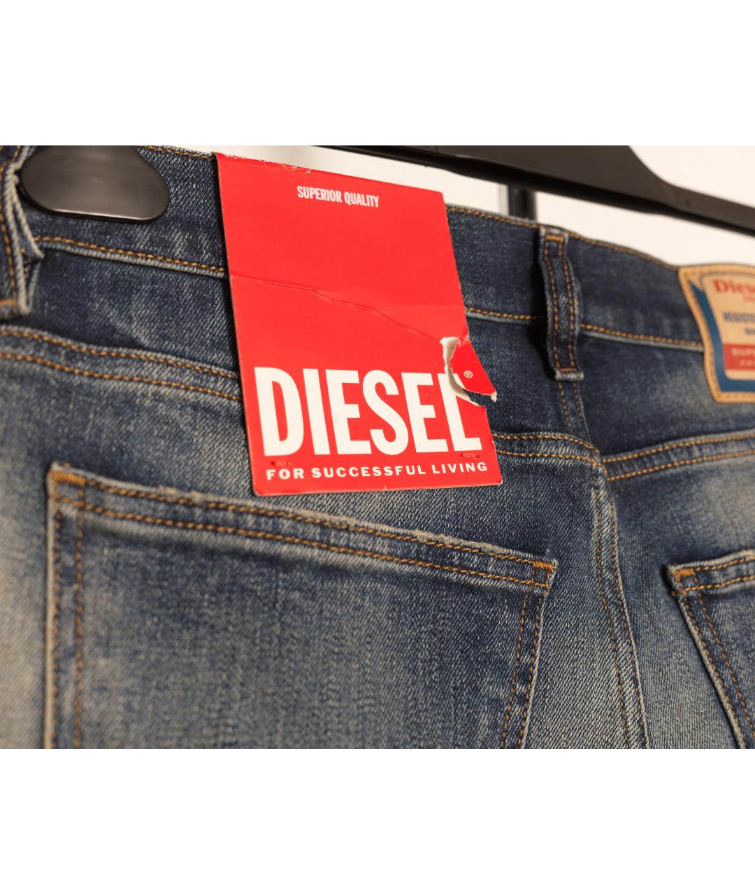 DIESEL Синие хлопковые джинсы скинни, фото 3