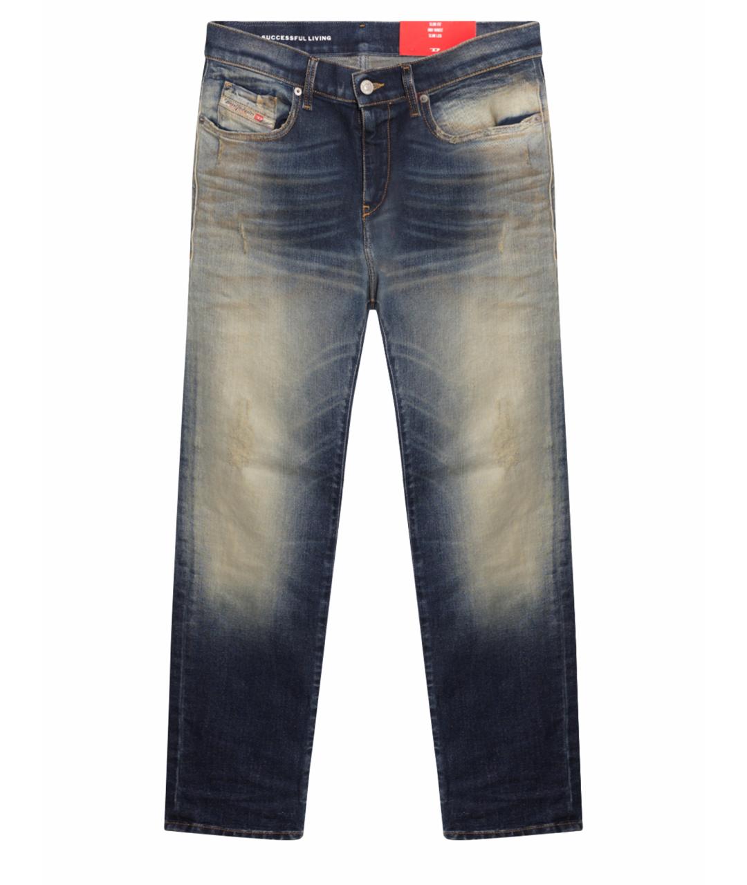 DIESEL Синие хлопковые джинсы скинни, фото 1