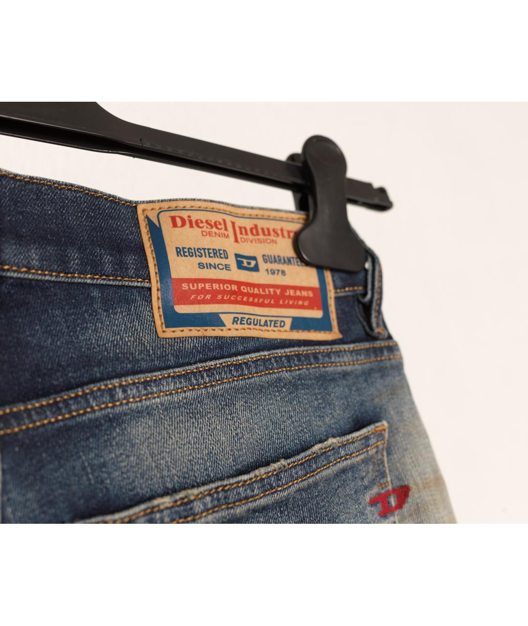 DIESEL Синие хлопковые джинсы скинни, фото 4