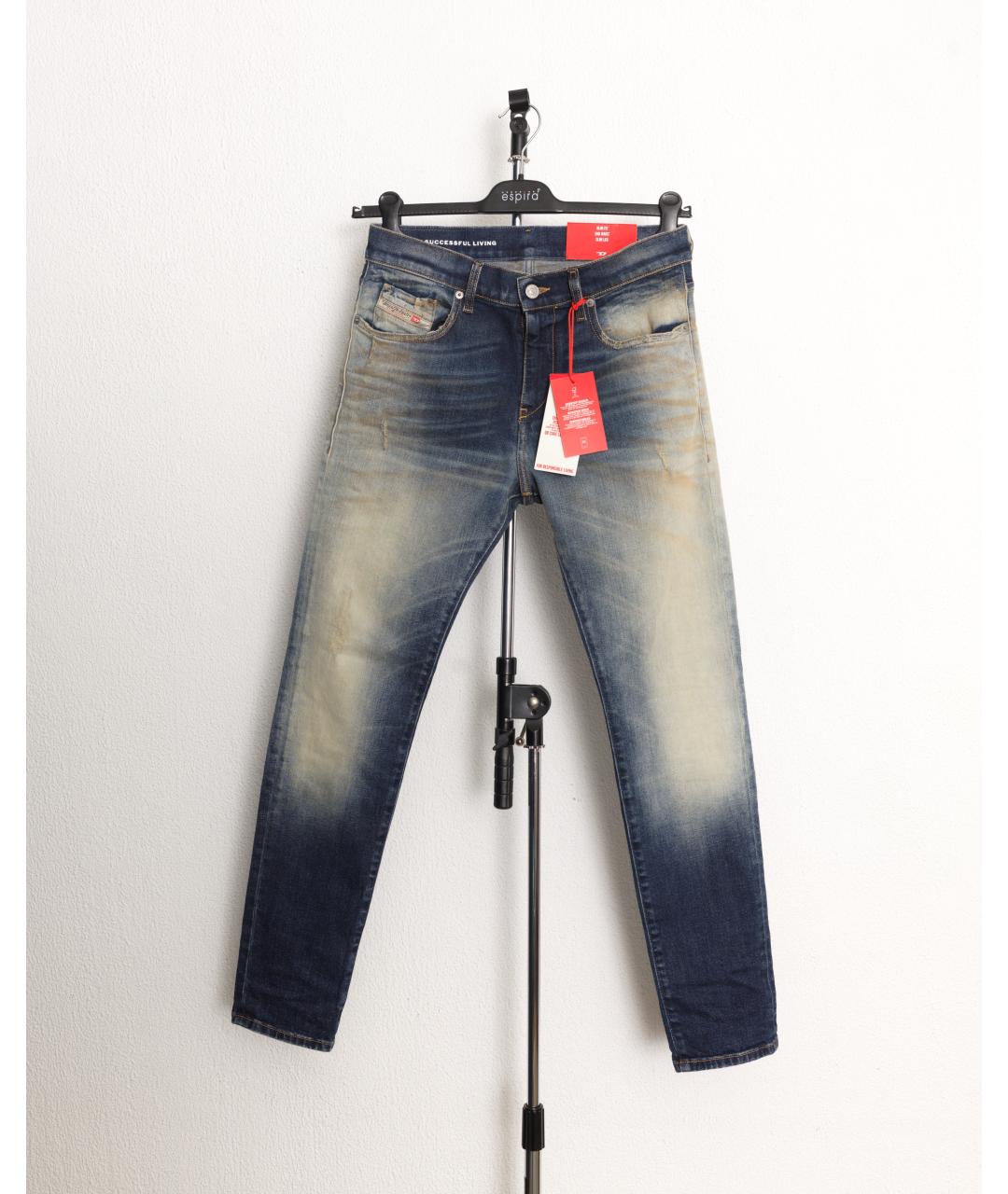 DIESEL Синие хлопковые джинсы скинни, фото 10