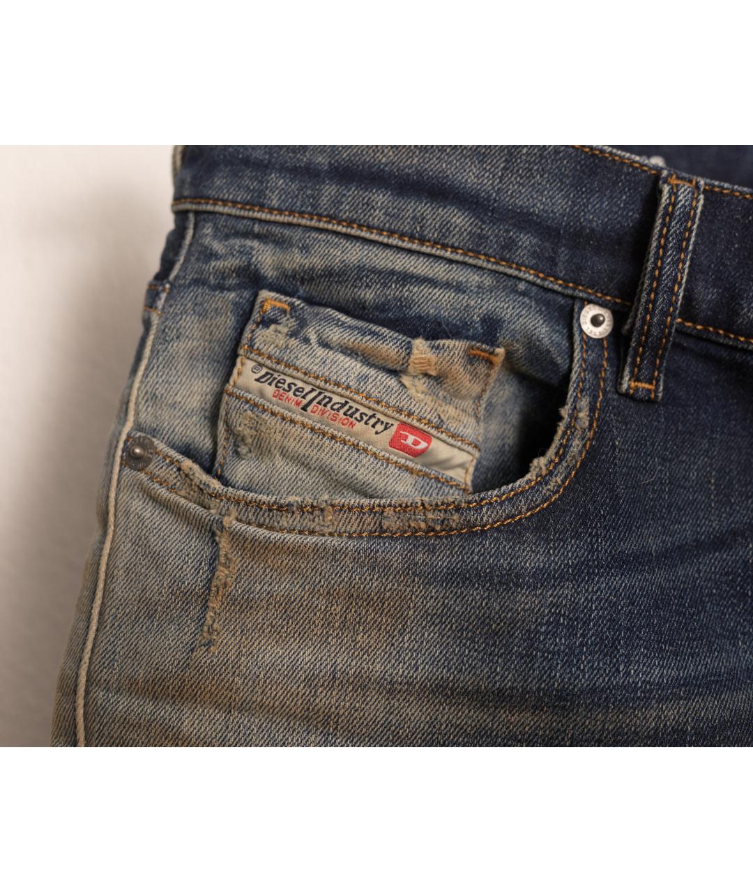 DIESEL Синие хлопковые джинсы скинни, фото 9