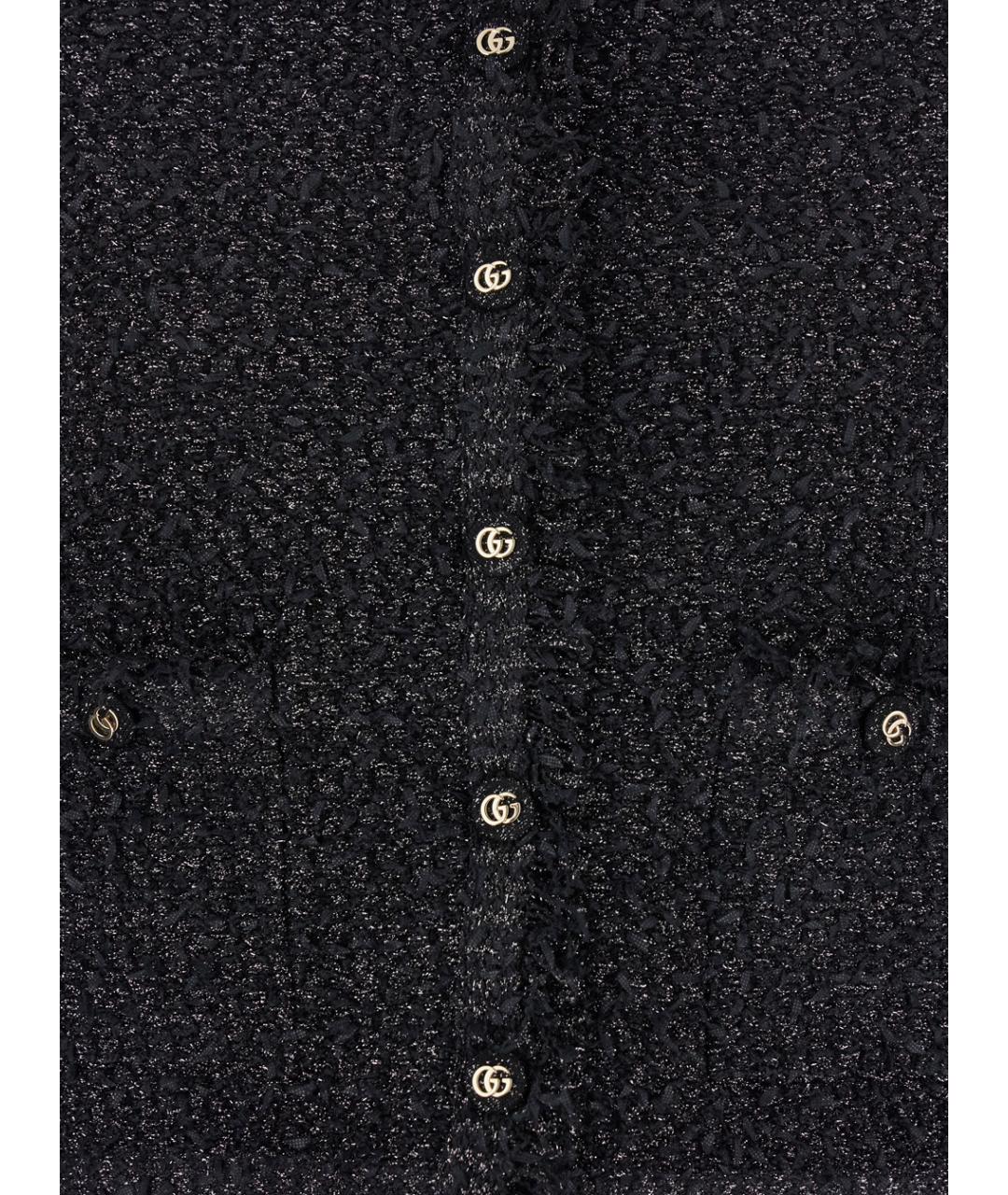 GUCCI Черный твидовый жакет/пиджак, фото 3