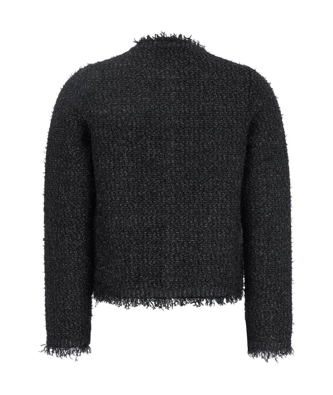 GUCCI Черный твидовый жакет/пиджак, фото 2